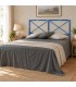 Testata letto francese in ferro Focus - Blu - copertina della finitura