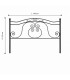 Testata letto francese in ferro battuto Barocco - Nero opaco - dimensioni L 148 × H 125 cm
