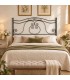 Testata letto francese in ferro battuto Barocco - Nero opaco - copertina della finitura