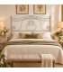 Testata letto francese in ferro battuto Barocco - Tortora - Shabby Chic - copertina della finitura
