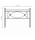 Testata letto francese in ferro battuto Rossana - Nero opaco - dimensioni L 148 × H 125 cm