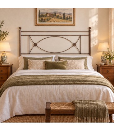 Testata letto francese in ferro battuto Rossana - Oro ducato - copertina della finitura