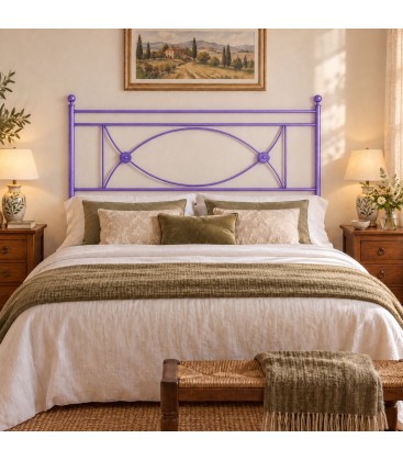 Testata letto francese in ferro battuto Rossana - Glicine - copertina della finitura