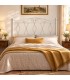 Testata letto francese in ferro battuto Carolina - Bianco lucido - copertina della finitura