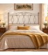 Testata letto francese in ferro battuto Carolina - Tortora - Shabby Chic - copertina della finitura
