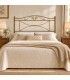 Testata letto francese in ferro battuto Katya - Bronzo - copertina ambientata
