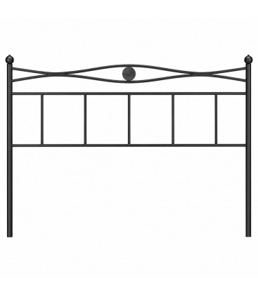 Testata letto francese in ferro battuto Nina - Nero opaco - immagine prodotto su sfondo bianco