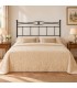 Testata letto francese in ferro battuto Nina - Nero opaco - copertina della finitura