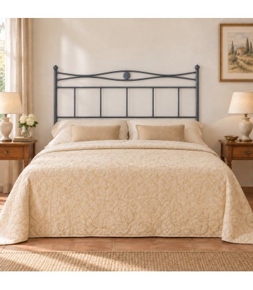 Testata letto francese in ferro battuto Nina - Grigio Siderale - copertina della finitura