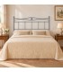Testata letto francese in ferro battuto Nina - Grigio Finestra - copertina della finitura