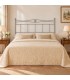 Testata letto francese in ferro battuto Nina - Grigio Seta - copertina della finitura