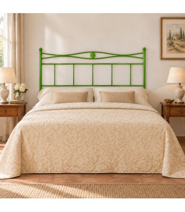 Testata letto francese in ferro battuto Nina - Verde - copertina della finitura