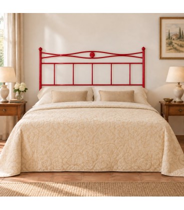 Testata letto francese in ferro battuto Nina - Rosso - copertina della finitura
