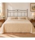 Testata letto francese in ferro battuto Nina - Tortora - copertina della finitura