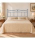 Testata letto francese in ferro battuto Nina - Azzurro - Shabby Chic - copertina della finitura
