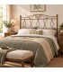 Testata letto matrimoniale in ferro battuto Carolina - Bronzo - seconda ambientazione