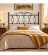 Testata letto matrimoniale in ferro battuto Carolina - Nero opaco - copertina della finitura