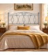 Testata letto matrimoniale in ferro battuto Carolina - Azzurro - Shabby Chic - copertina della finitura