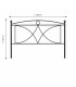 Testata letto matrimoniale in ferro battuto Sissy - Nero opaco - dimensioni L 168 × H 125 cm