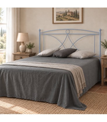 Testata letto matrimoniale in ferro battuto Sissy - Grigio Finestra - copertina della finitura