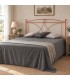 Testata letto matrimoniale in ferro battuto Sissy - Arancio Rame - copertina della finitura