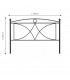 Testata letto francese in ferro battuto Sissy - Nero opaco - dimensioni L 148 × H 125 cm