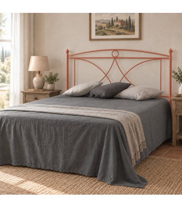 Testata letto francese in ferro battuto Sissy - Arancio Rame - copertina della finitura