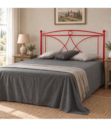 Testata letto francese in ferro battuto Sissy - Rosso - copertina della finitura