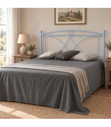 Testata letto francese in ferro battuto Sissy - Azzurro - copertina della finitura