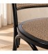 Sedia Carrel nero – con struttura in legno di olmo ambientato