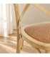 Sedia Cross marrone naturale – con struttura in legno di olmo ambientato