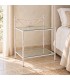 Comodino in Ferro Battuto Liberty - Rosa - Shabby Chic
