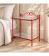 Comodino in Ferro Battuto 2S - Rosso