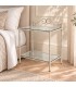 Comodino in Ferro Battuto 2S - Tortora - Shabby Chic
