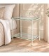 Comodino in Ferro Battuto 2S - Verde - Shabby Chic