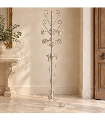 Appendiabiti in Ferro Battuto Classico - Tortora - Shabby Chic