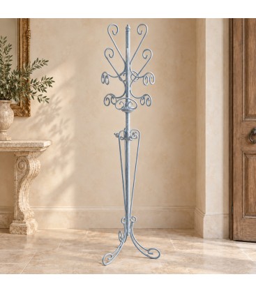 Appendiabiti in Ferro Battuto Classico - Azzurro - Shabby Chic