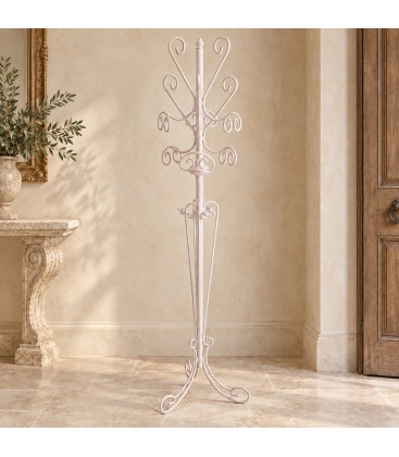 Appendiabiti in Ferro Battuto Classico - Rosa - Shabby Chic