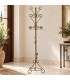 Appendiabiti base tonda in ferro battuto Foglie - Bronzo