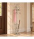 Appendiabiti con portaombrelli foglie in ferro battuto - Tortora - Shabby Chic
