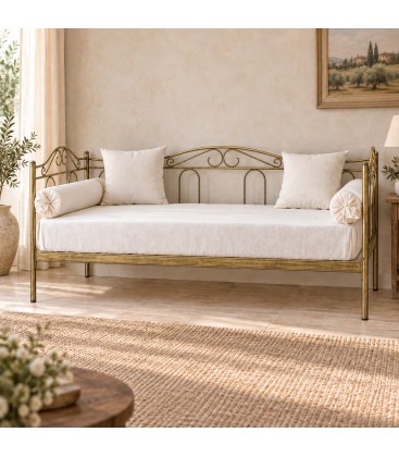 Divano Letto in Ferro Battuto Flora - Bronzo