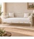 Divano Letto in Ferro Battuto Flora - Bianco oro
