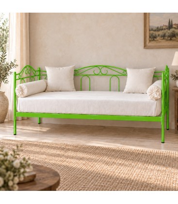 Divano Letto in Ferro Battuto Flora - Verde