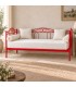 Divano Letto in Ferro Battuto Flora - Rosso