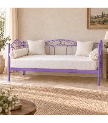 Divano Letto in Ferro Battuto Flora - Glicine