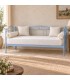 Divano Letto in Ferro Battuto Flora - Azzurro