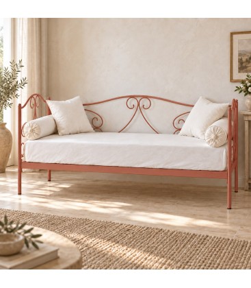 Divano Letto in Ferro Battuto Gloria - Arancio Rame