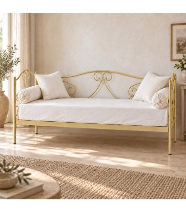 Divano Letto in Ferro Battuto Gloria - Oro