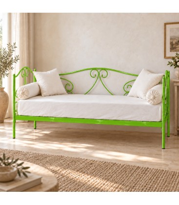 Divano Letto in Ferro Battuto Gloria - Verde