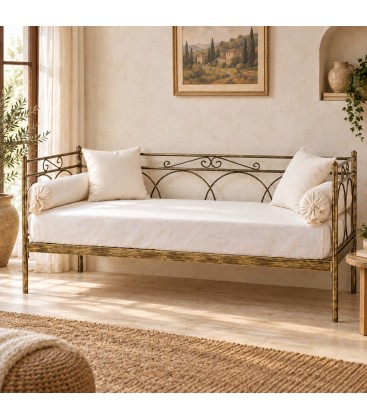Divano Letto in Ferro Battuto Tosca - Bronzo